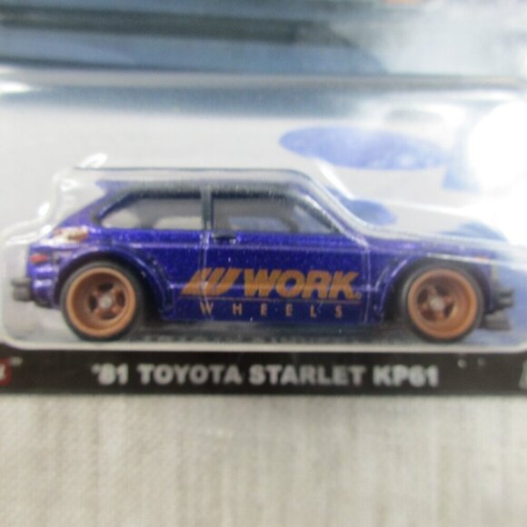 Hot Wheels Car Culture Ronin Run '81 Toyota Starlet KP61 Purple 1:64 Diecast Car - Picture 2 of 5